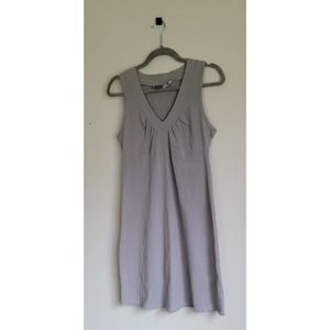 Athleta Tank Dress Gray Size Small Sleeveless V-Neck Cotton
